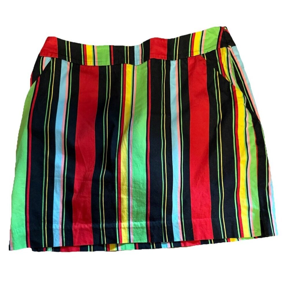 Loudmouth Women's Golf Skort Size 6 Striped Activewear Multicolor Retro